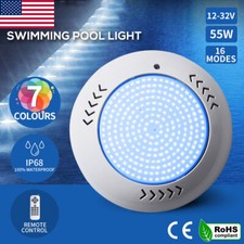 Luz LED para piscina llena de resina 12V 55W RGB función de memoria de control remoto
