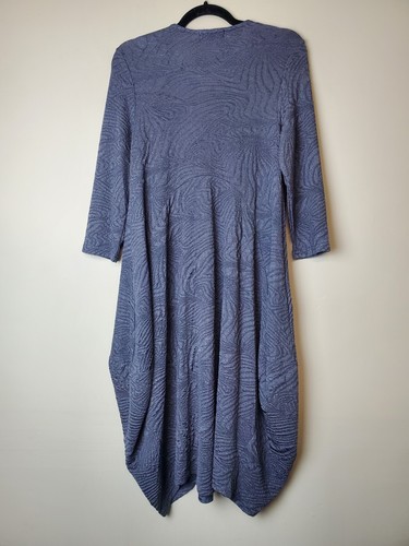 Papillion Medium LAGENLOOK Women Dress Art To Wear Gathered Ruched Boho Midi - Picture 4 of 10