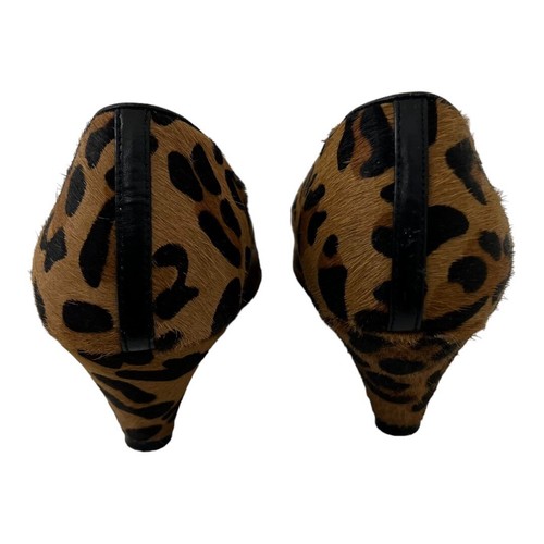 Halogen Womens Size 9 Animal Print Real Fur Calf Hair Pumps - Picture 6 of 8