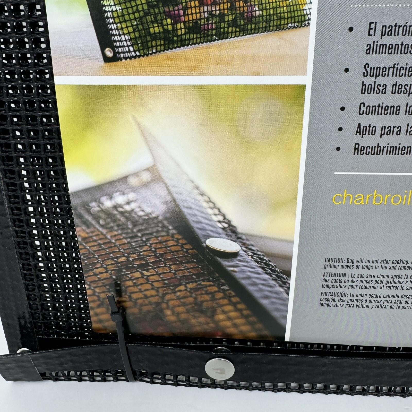 2 Pack CharBroil Mesh Heatproof BBQ Grilling Turning Bags Vegetable