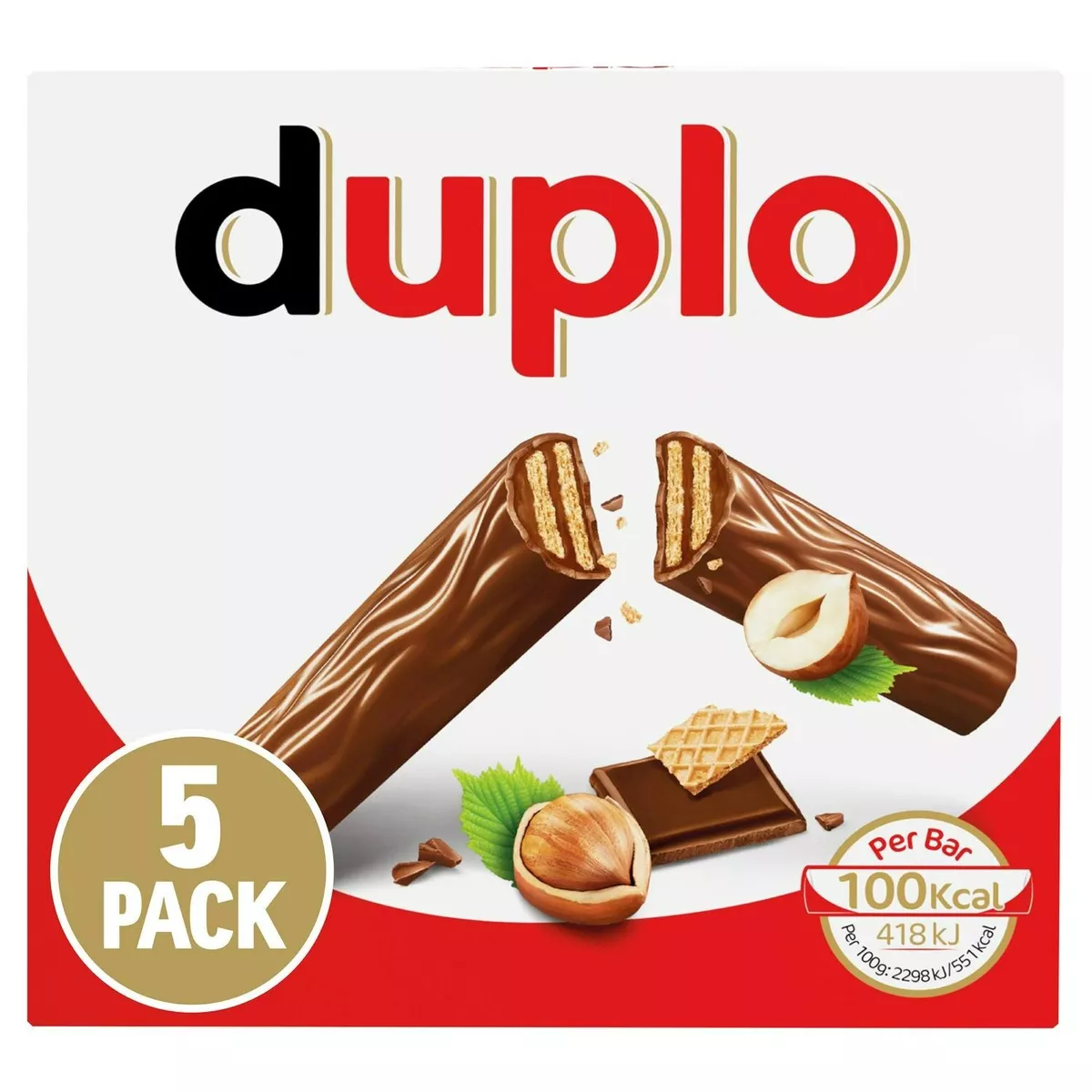 90g- 18G Bars Bars Chocolate 5 Duplo Multipack Ferrero X Biscuit | eBay Milk