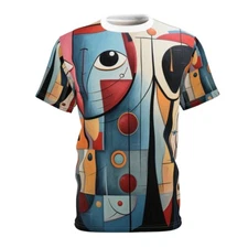 All Over Print Art T Shirt Adult Contemporary Abstract Trippy Expressive Unique