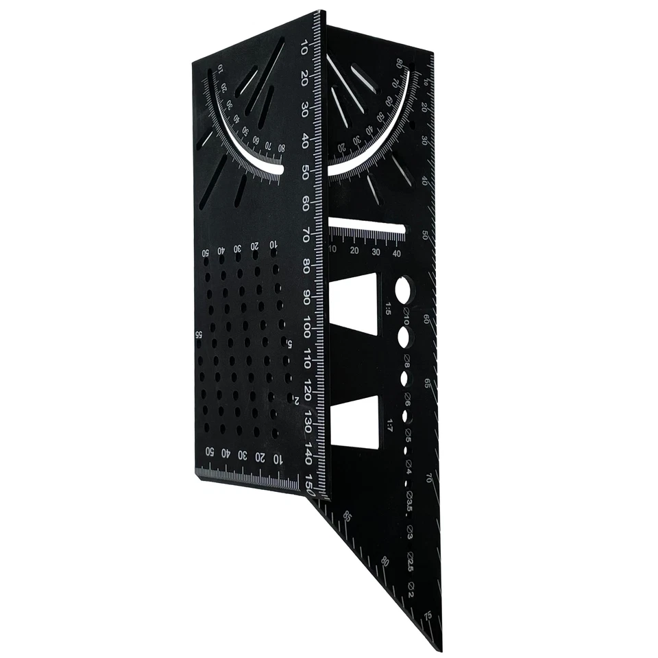 Mitre Angle Ruler 3D Aluminium Measuring Square Woodworking - Image 3 of 3