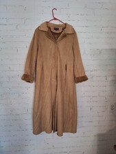 Giorgio Extra Long Faux Suede Women's Size Medium Coat Lined Faux Fur