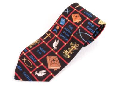 Christian Men's Necktie Walnut Ridge Tie Pastor Minister Ralph Marlin Vtg 1998