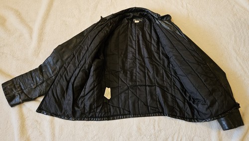 Sears Vintage Motorcycle jacket mens 42 Genuine Black leather Made In Canada - Picture 7 of 16