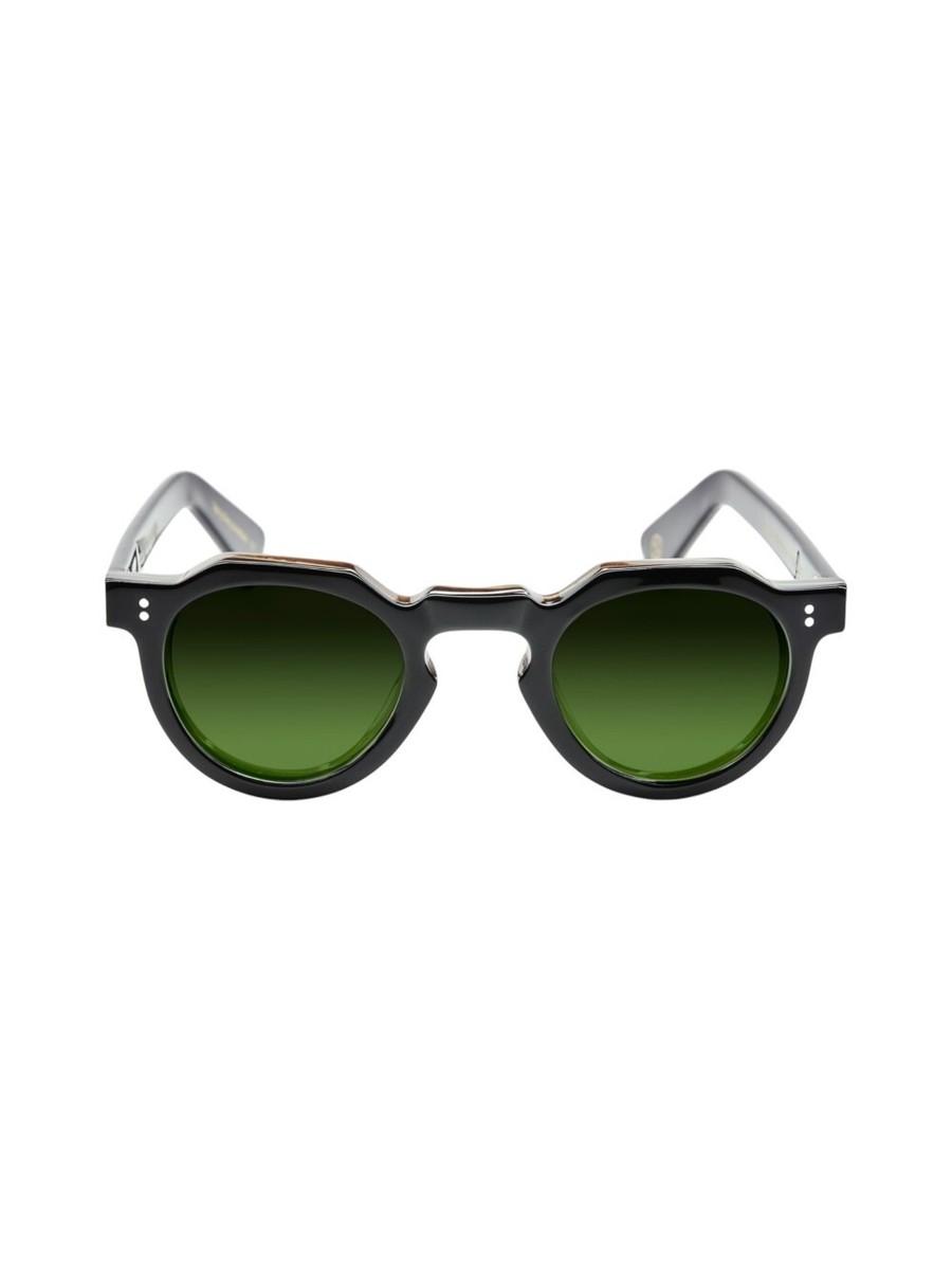 Lesca Lunetier Sunglasses Model Crown Color Black And Havana Col 