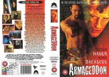 ARMAGEDDON aka REDLINE (3) / PROMO UK RENTAL VIDEO SLEEVE / MARQUEE PICTURES LBL
