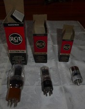 Lot of 3 Vintage RCA Radio / Television Tubes