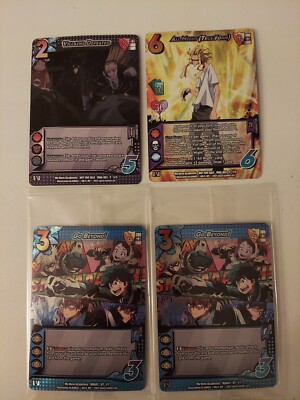 LOT of 4 My Hero Academia Universus Cards Go Beyond 3 Villains 2 All Might 6