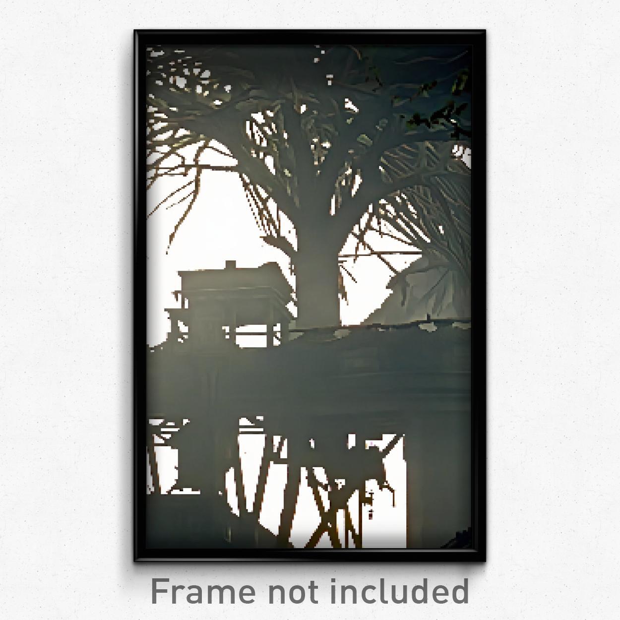 Psychedelic 8 Bit Pixel Art Grimy Rookery Video Game Poster