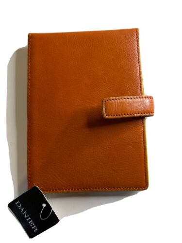 Leather Passport Holder DANIER Orange And Mustard Colour. Brand New - Picture 1 of 5