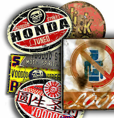 JDM, HONDA, KANJO, STICKER PACK BY VOODOO STREET™,waterproof vinyl, quality, NEW - Afbeelding 1 van 1