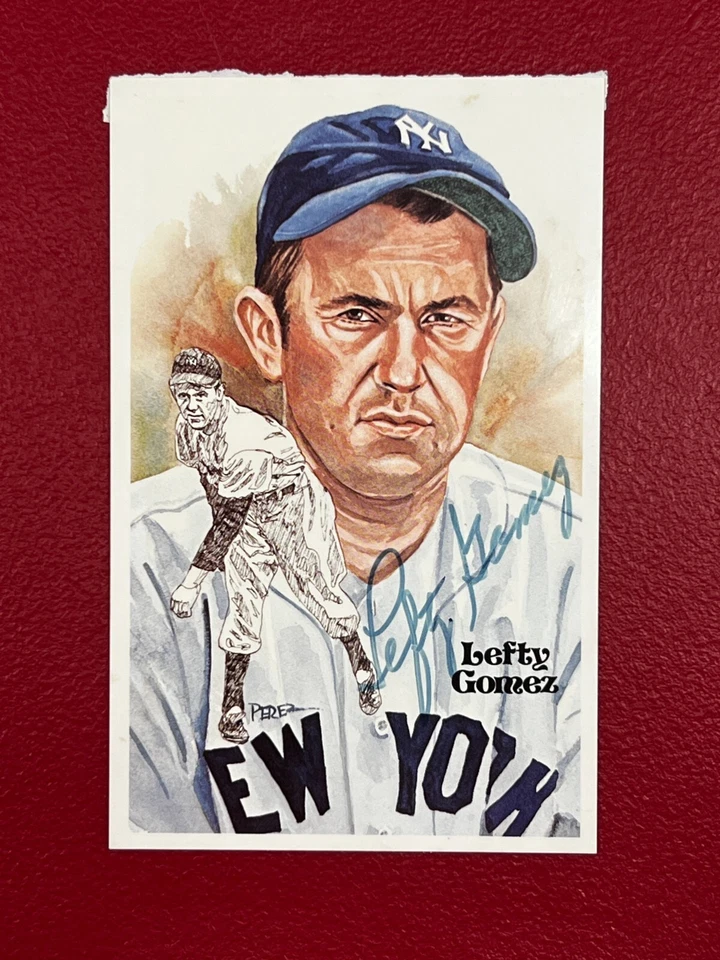 Lefty Gomez Signed Perez Steele Postcard w/ JSA New York Yankees! (d.1989) - Image 2 of 4