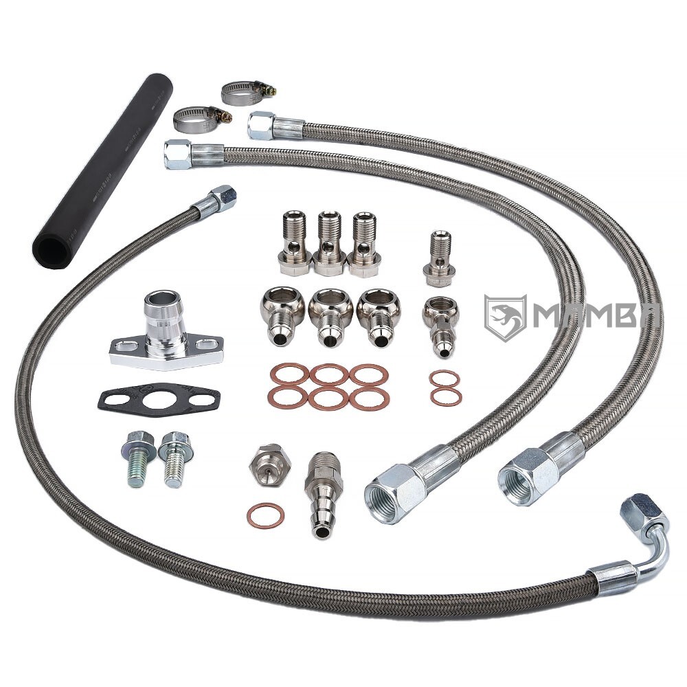 Turbo Oil & Water Line Kit RB20DET RB25DET RB30 Top Mount Garrett GT30R