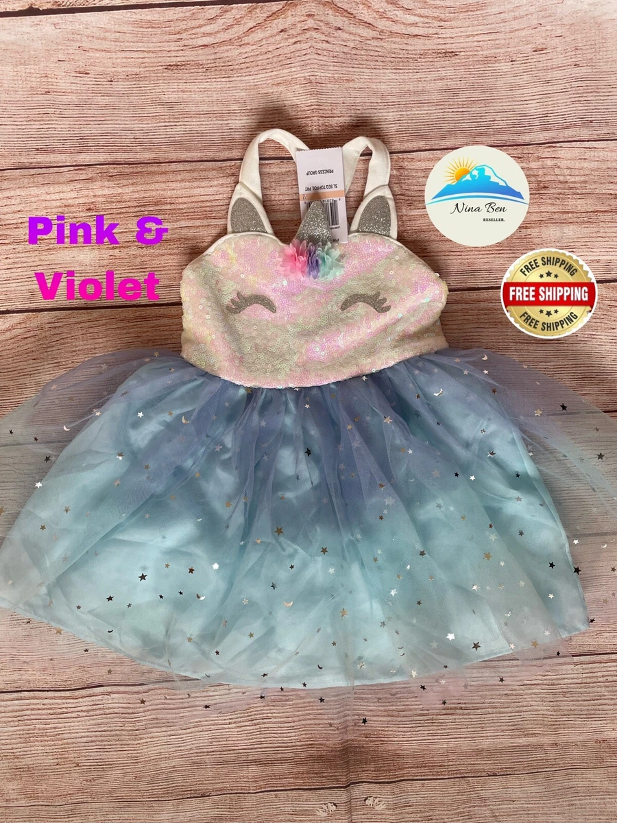 Pink and violet little girl outlet dresses
