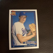 1991 Topps John Barfield #428 Texas Rangers