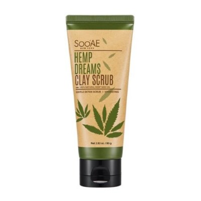 Soo'AE Hemp Dreams Clay Scrub - Net 2.82 oz. / 80g - Detox Hydrate in one!