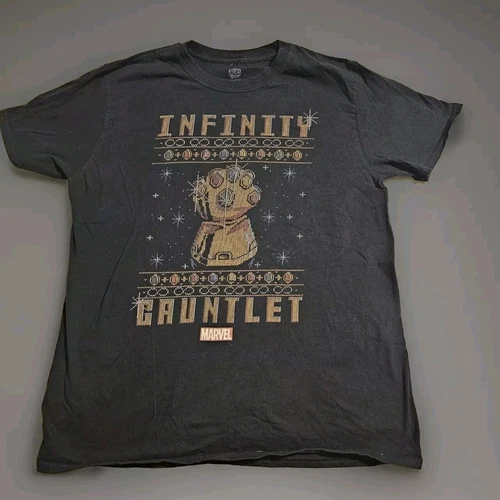 Funko Pop Tee Infinity Gauntlet Marvel Avengers Thanos T-Shirt Large *Used*