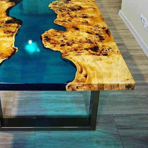 Epoxy Coffee Dining Table for Indoor/ Outdoor Custom Top Handmade Furniture - Image 4 of 4