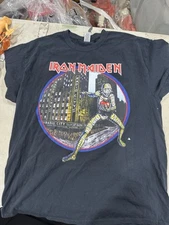 Iron Maiden Eddie Luvs Noo Yawk 1985 Tour T-shirt XL A30