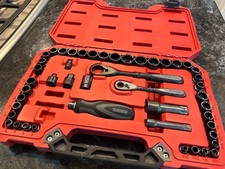 Craftsman 935430 57 58 Piece Universal Max Axess Pass Through Socket Set Case