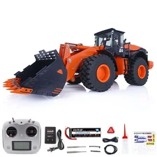 JDModel 1/14 Scale I6S Radio RTR RC Hydraulic Loader ZW370 198 w/ Sound Light
