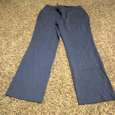 Nine West Women's Navy Solid Dress Pants Flat Front Stretch Machine Washable