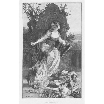 GABRIEL FERRIER Hope - Antique Print 1896