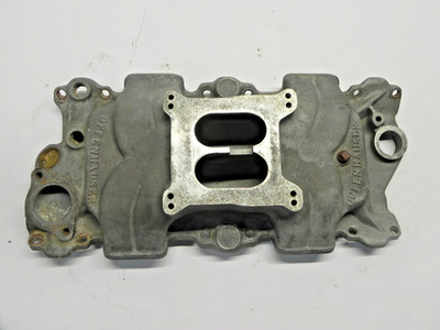 OFFENHAUSER 360 ALUMNUM HI RISE 5693 DUAL PLANE INTAKE MANIFOLD SBC CHEVY USED