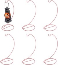 6pcs Ornament Display Stand Hanger Holder Glass Globe Iron Wire Stand Hanging