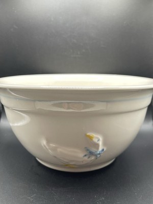 Vintage Embossed Goose Geese Cottagecore Nesting Bowl