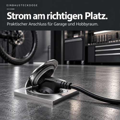 Metall Einbausteckdose IP44 Bodensteckdose Garten Aussen Klappdeckel - Afbeelding 9 van 14