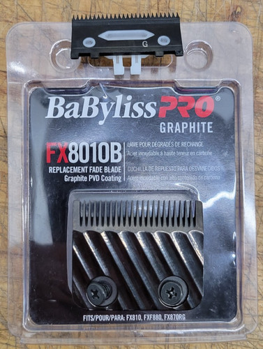 BaBylissPRO Black Graphite Replacement Fade Blade | FX8010B - USED