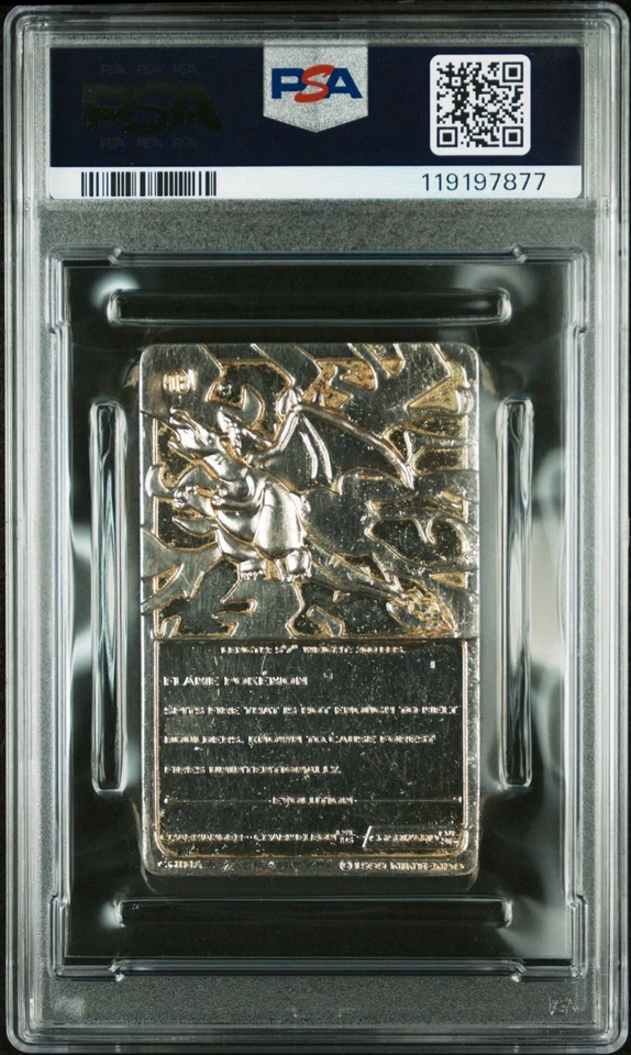 Charizard Pokemon Card Burger King 23K Gold Plated + COA Nintendo WOTC PSA 6 - Image 2 of 4