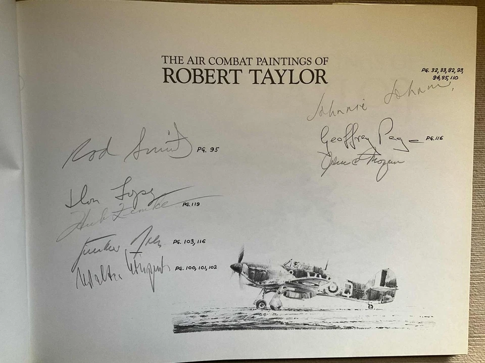 The Air Combat Paintings of Robert Taylor *Signed by 7 ACES of Germany, USA, UK+ - Image 4 of 4