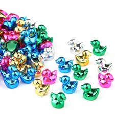 50 Pcs Shiny Mini Duck Figures Colorful Duck Statue Decor Micro Garden Landsc...