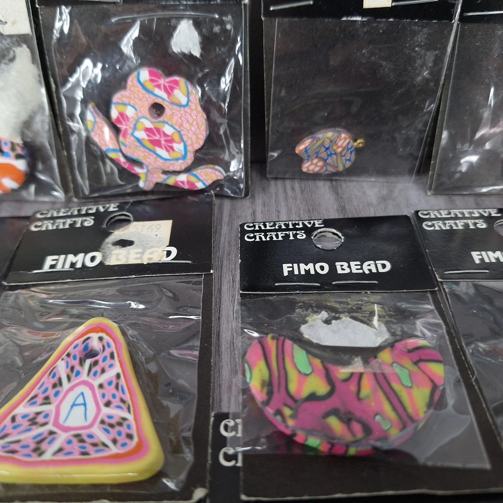 Vtg Fimo Polymer Clay Beads Creative Craft Jewelry Making Lot