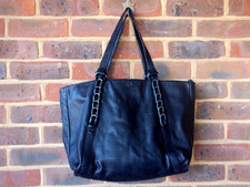 L.K.Bennett butter soft leather large black handbag underarm shoulder bag