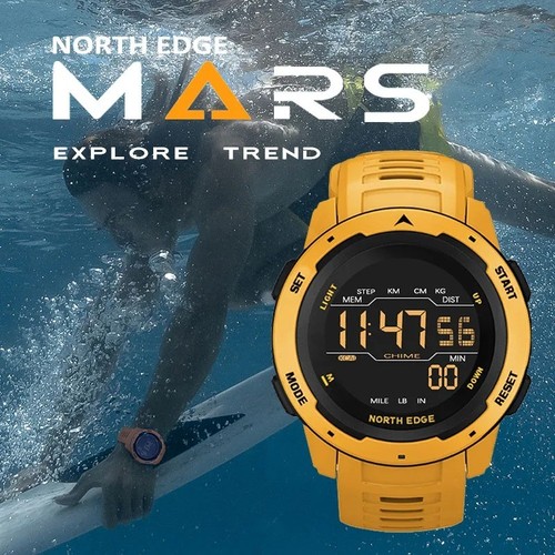 NORTH EDGE Men Smart Watch Waterproof Sport Digital Pedometer Alarm Military - Picture 15 of 19