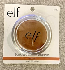 1 PIECE E.L.F SUNKISSED GLOW BRONZER-WARM TAN NOURISHING SHIMMER FORMULA 0.18oz