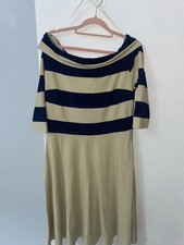 Mylene Klass beige and navy dress size 16