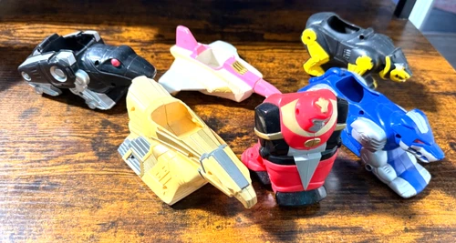 Vintage Lot of 6 Bandi Mighty Morphin Power rangers   action figure Vehicles