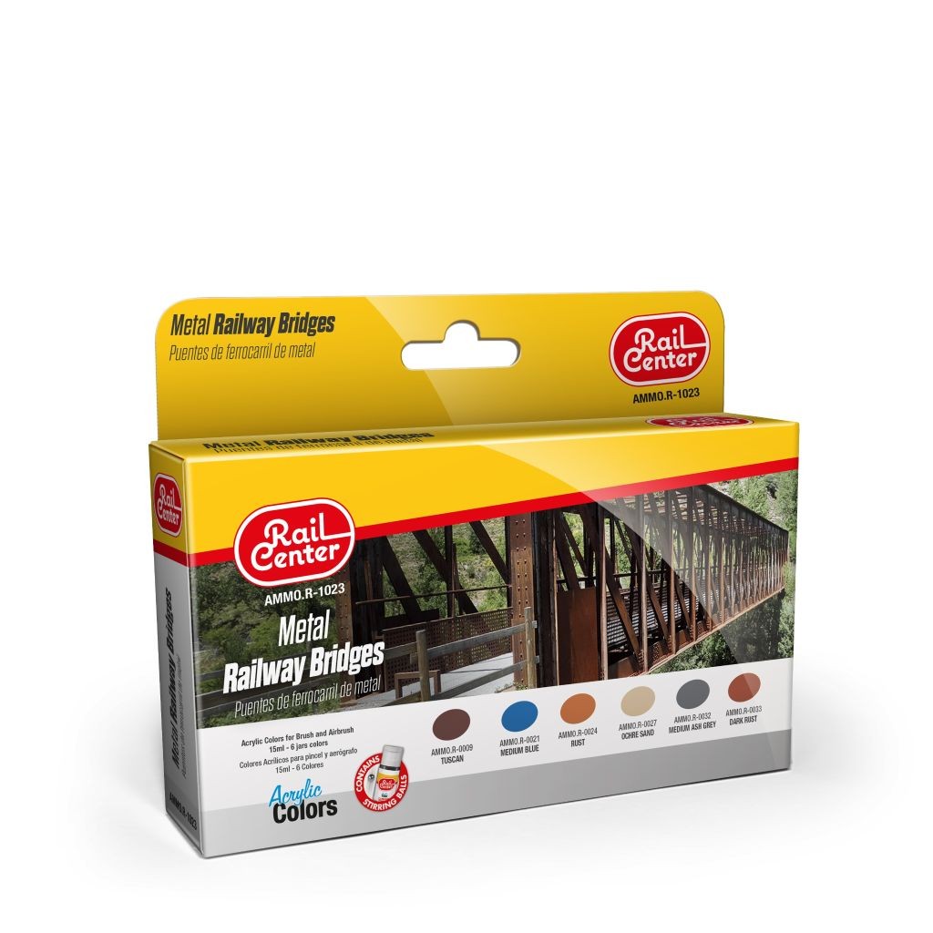 Ammo MIGR1023 Rail Centre Metal Railway Bridges Paint Set