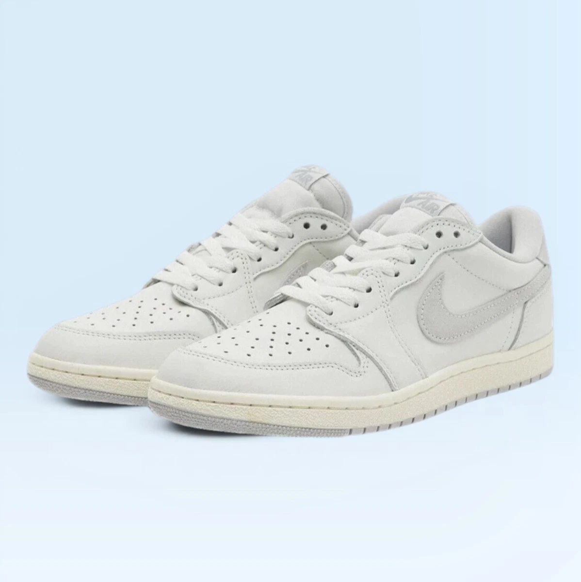 AIR JORDAN 1 RETRO LOW OG WHITE/GREY 27㎝ Jordan 1 Retro OG Low White Neutral Grey | eBay