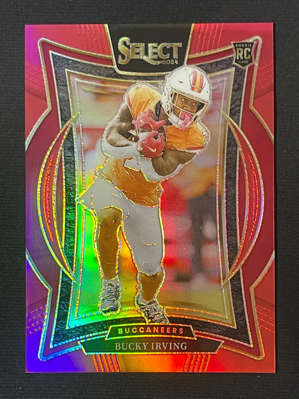 2024 Panini Select Concourse Red Prizm Color Match Bucky Irving /99 RC YT92