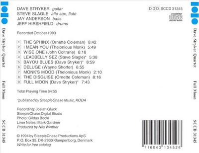 DAVE STRYKER - FULL MOON NEW CD