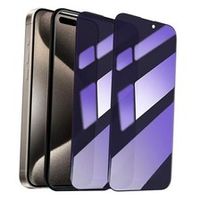 2 Pack Compatible with iPhone 15 Pro Privacy Screen Protector with Alignment