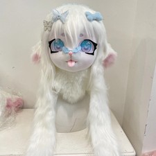 Fursuits head animal head Sheep furry head cute dog head halloween role-playing