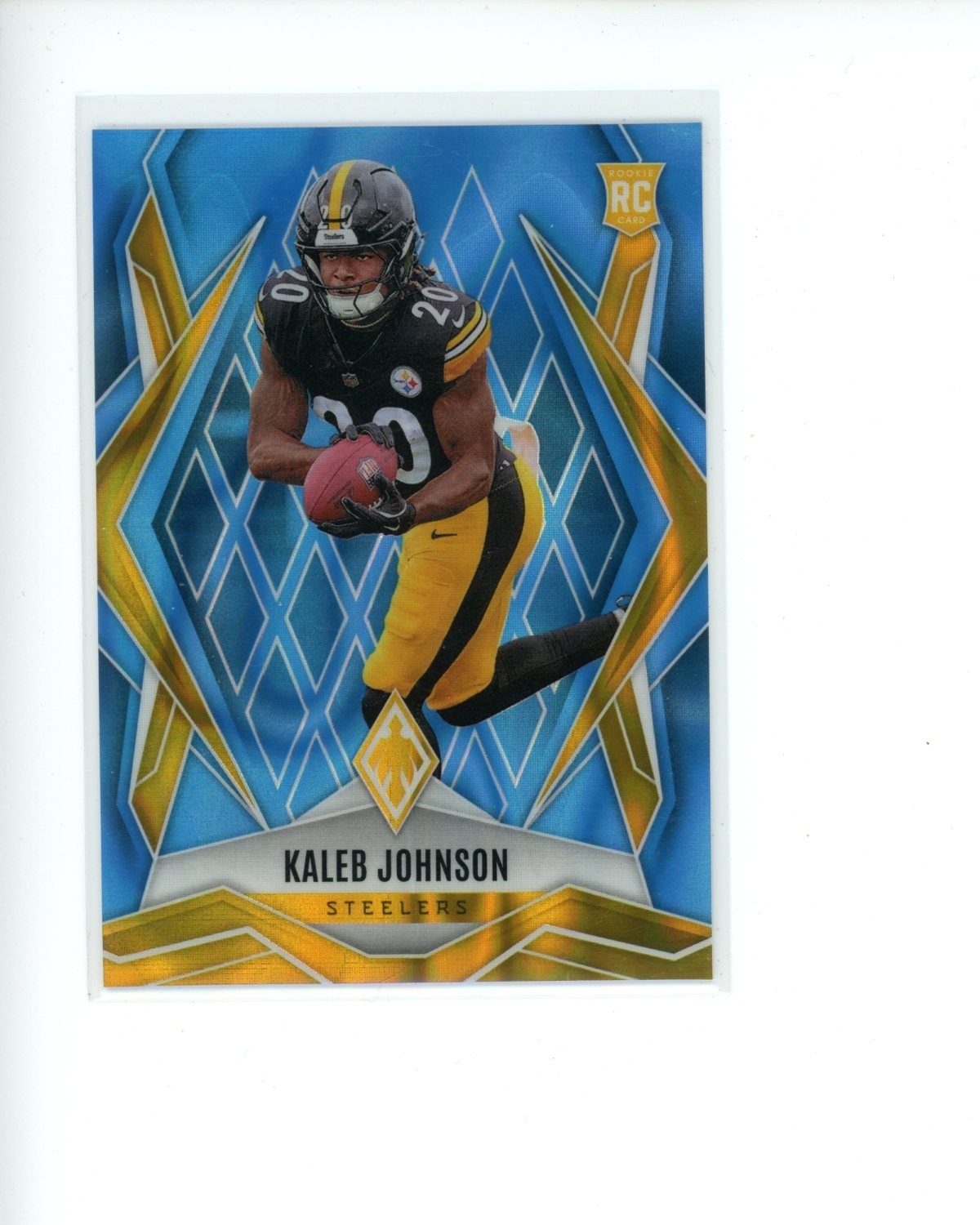 2025 Panini Phoenix Light Blue Lava #182 Kaleb Johnson Rookie RC #d 286/325
